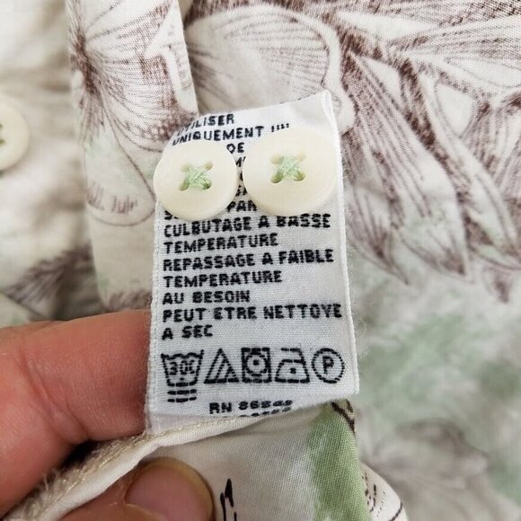 Tommy Bahama Shirt Mens Large Hawaiian Tropical Palm Trees Flowers Short Sleeve - Picture 6 of 11